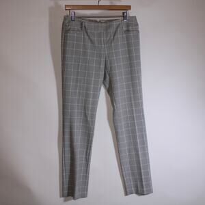 Amanda + Chelsea Gray Checkered Casual Dress Pants Size 4